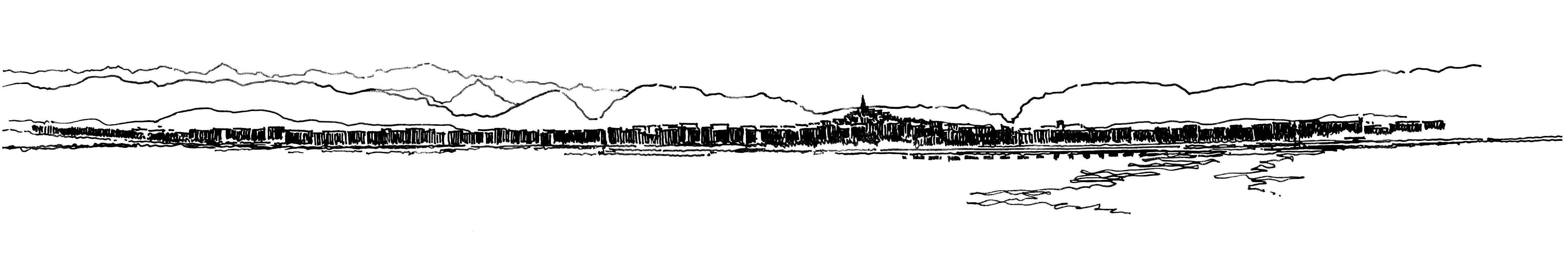 Dessin de la rade de Genève